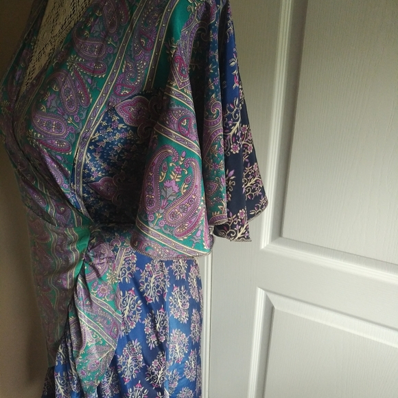 NWT silk Wrap Dress - Picture 2 of 6